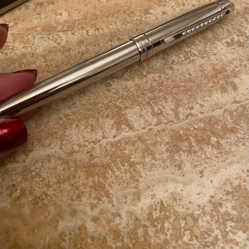 Labán fountain pen Sterling  Silver crystals